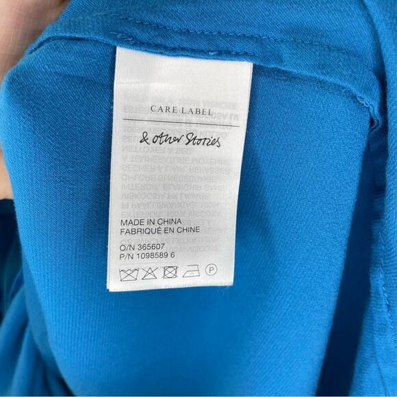 & Other Stories Mini Faux Wrap Satin Shirtdress Size 8 - Picture 10 of 10